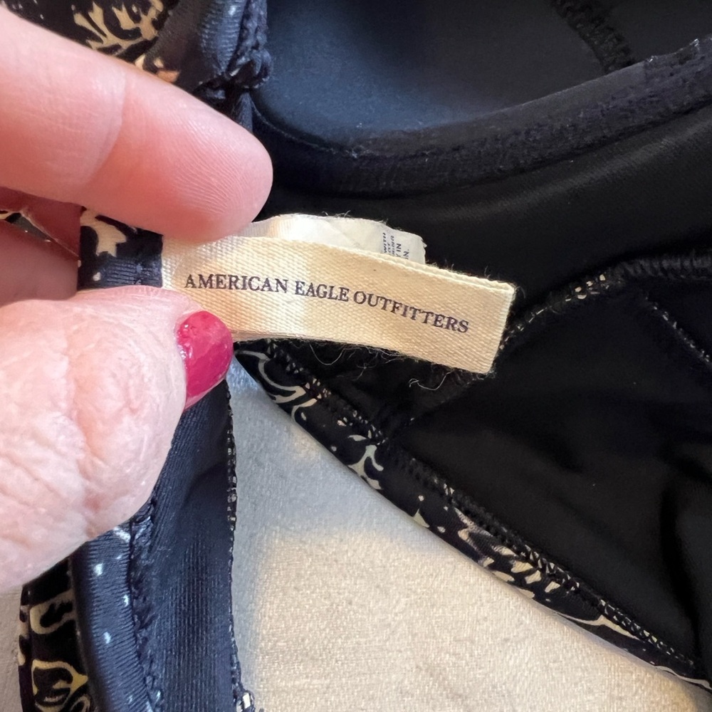 American Eagle Outfitters Black and Cream Bandeau Intimates. Size Med. - Picture 7 of 15